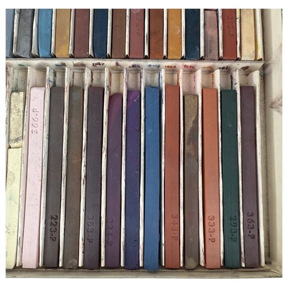 FaberCastell Design NuPastel Set Of 96 Firm Sticks With Box Used Vintage - Picture 10 of 16